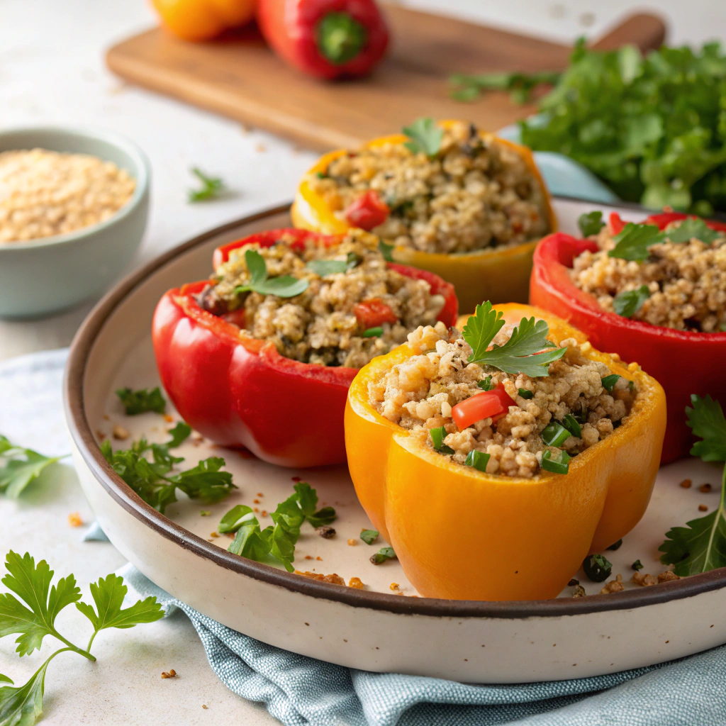 Stuffed Bell Peppers with Quinoa