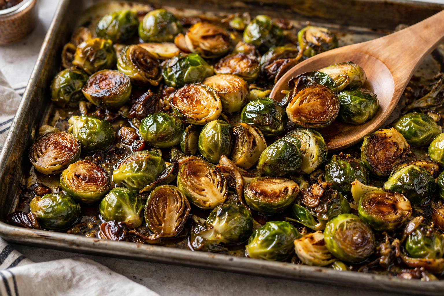 Maple Roasted Brussels Sprouts